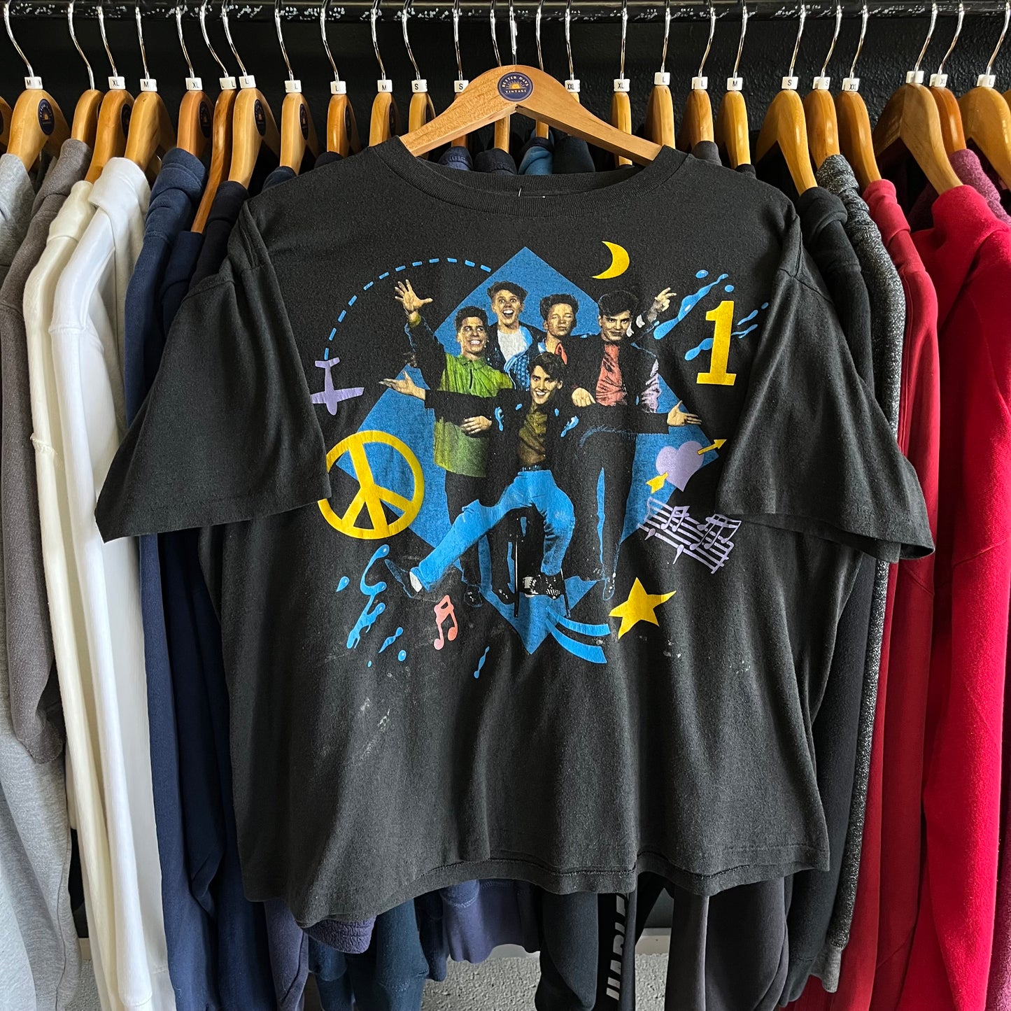 Vintage New Kids On The Block 1990 Concert Tour Tee- Sz XL