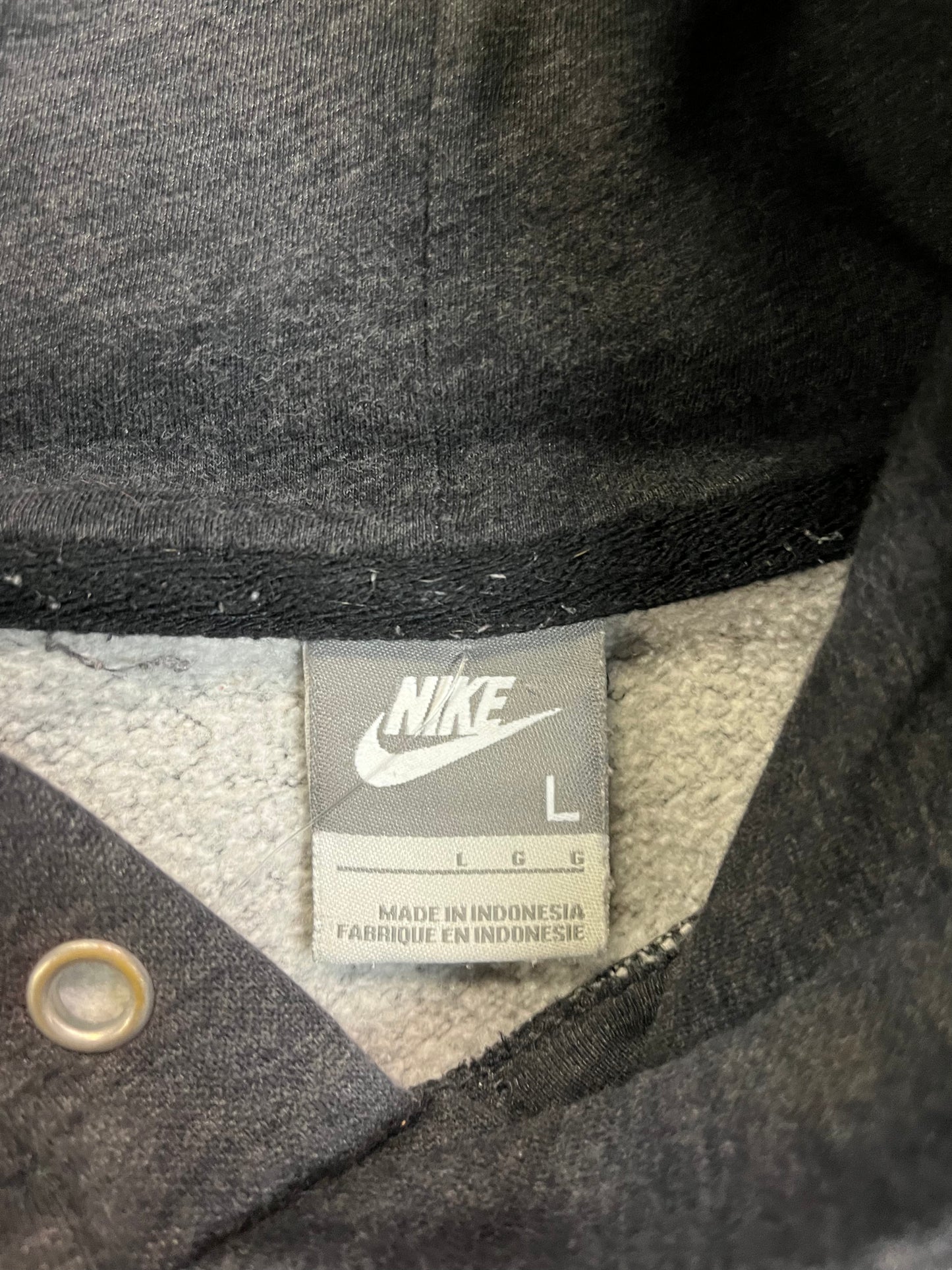 Vintage Nike Classic Mini Swoosh Hoodie - Sz Lg