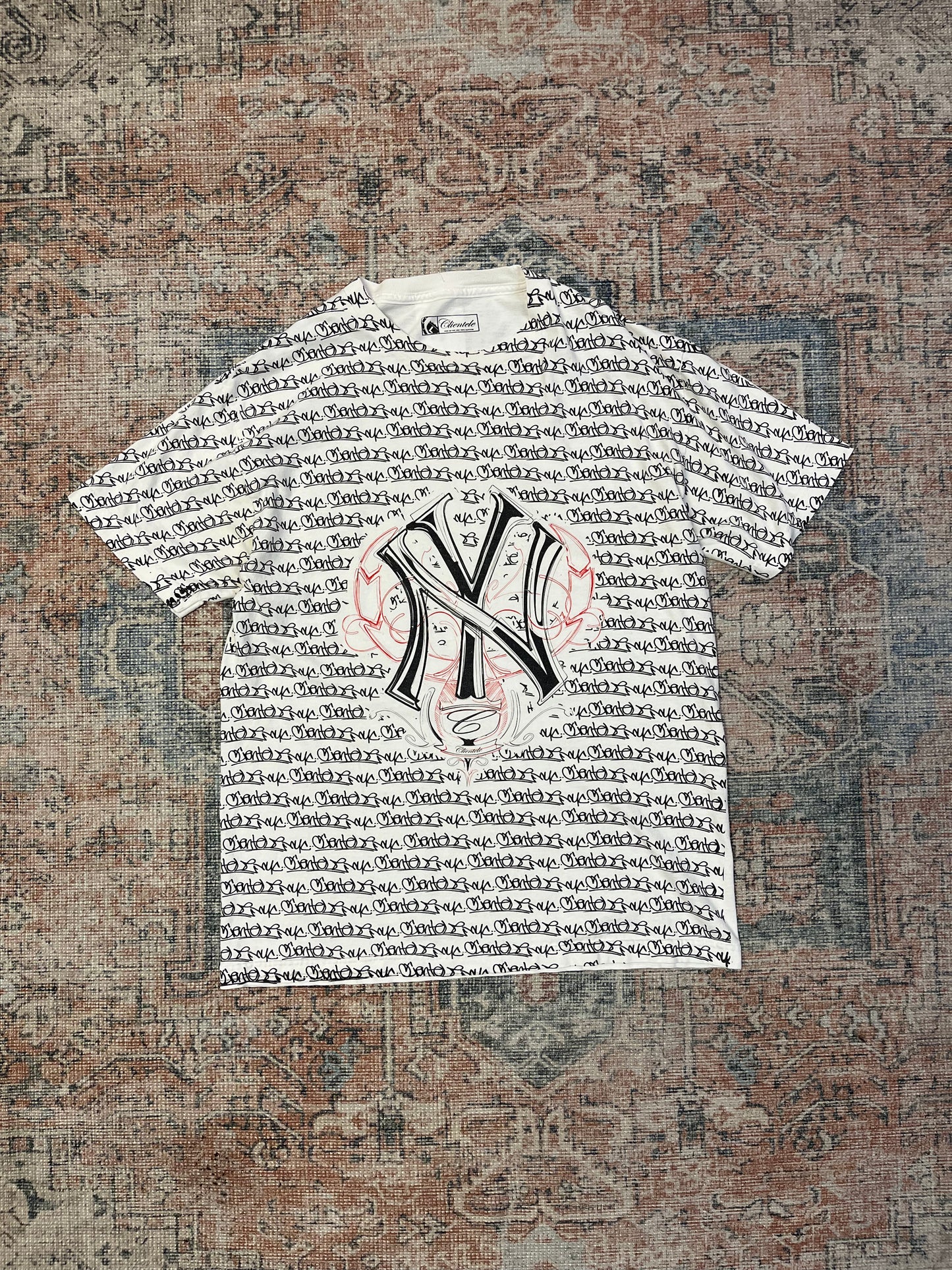 Vintage Clientele NYC Streetwear Yankees Collab Tee- Sz Lg