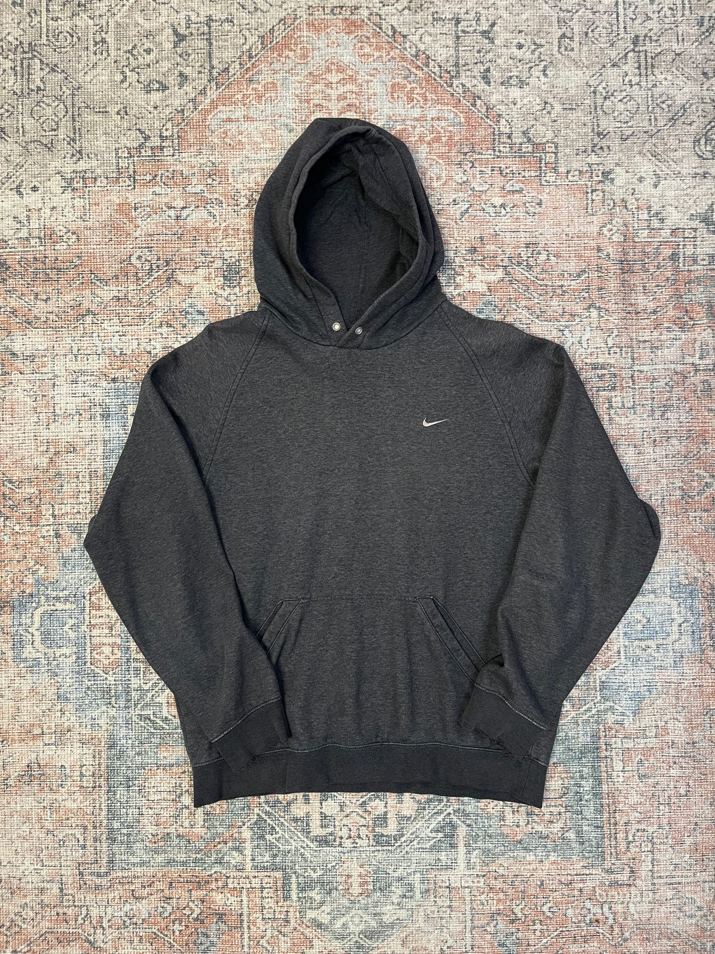 Vintage Nike Classic Mini Swoosh Hoodie - Sz Lg