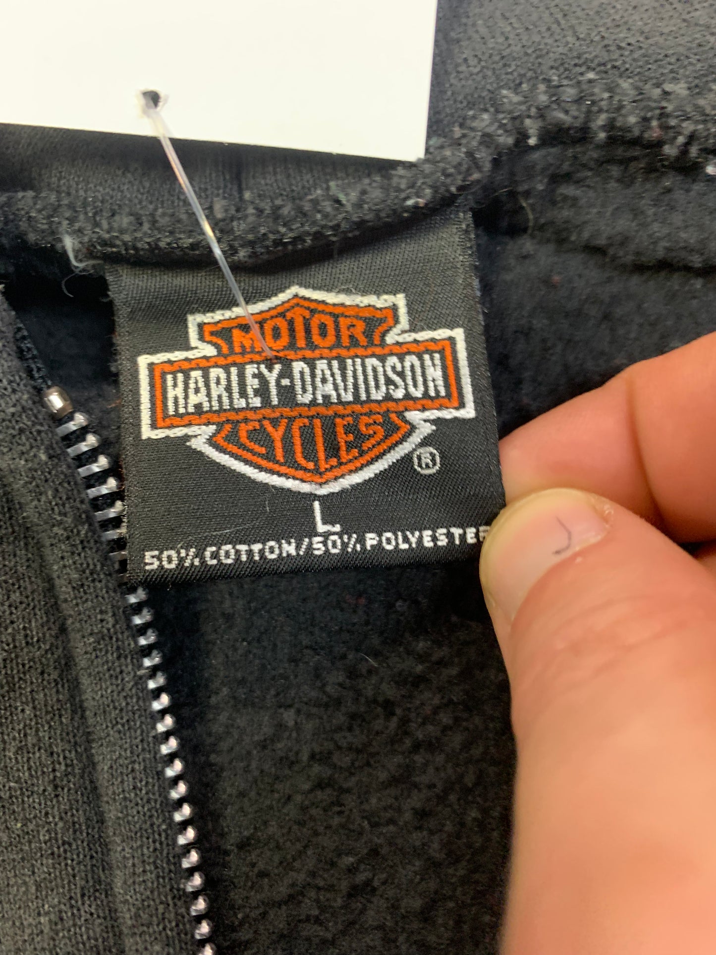 Vintage Harley Hoodie- Sz Lg