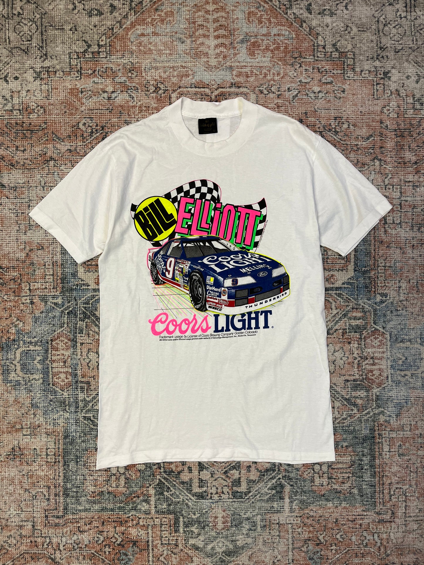 Vintage 80’s Coors Light NASCAR Tee- Sz Lg