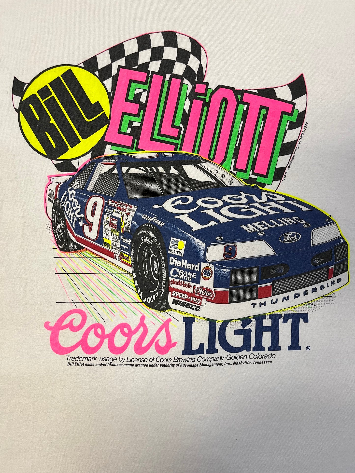 Vintage 80’s Coors Light NASCAR Tee- Sz Lg