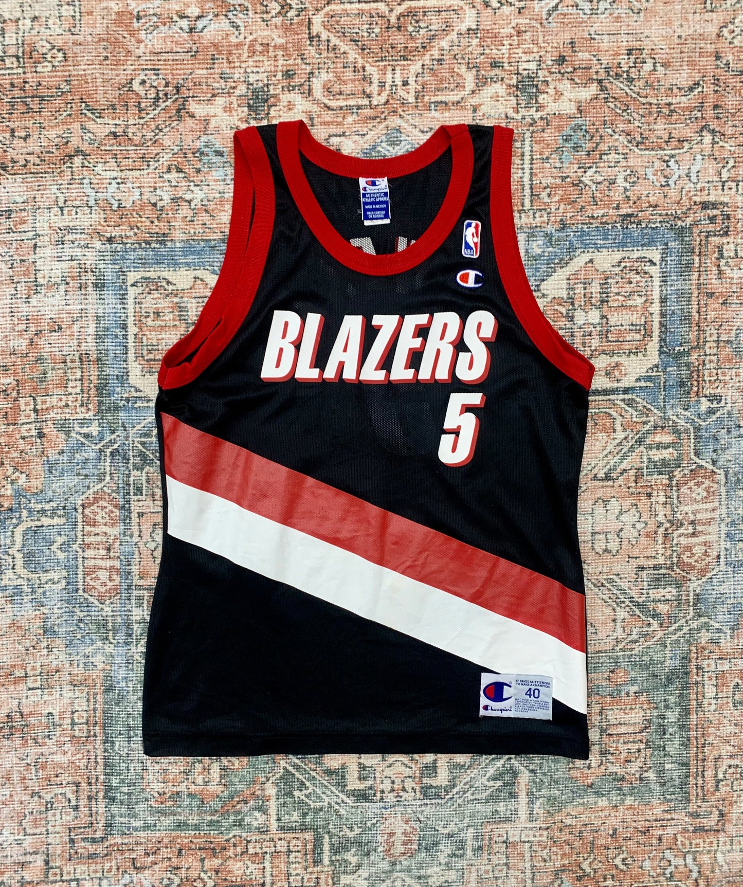 Vintage Jermaine O'Neal Blazers Champion Jersey- Sz Med