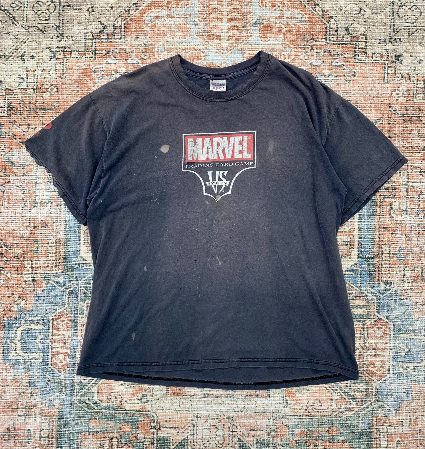 Vintage Marvel Comics Trading Cards Tee- Sz XL