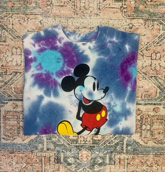 Vintage 80s Tie Dye Mickey Sweat- Sz Med